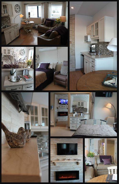 Collage of Palliative Room photos.